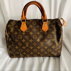 Louis Vuitton Monogram Speedy 30 Satchel Bag